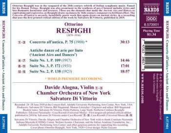 CD Ottorino Respighi: Concerto All'Antica • Ancient Airs And Dances