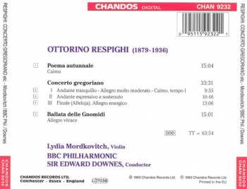 CD Ottorino Respighi: Concerto Gregoriano / Poema Autunnale ∙ Ballata Delle Gnomidi