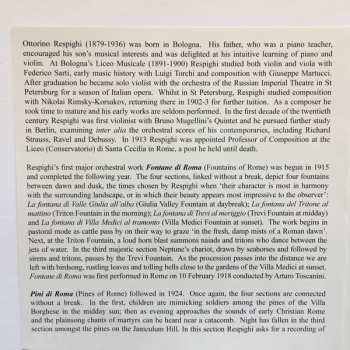 CD Ottorino Respighi: Pines, Fountains & Festivals of Rome / Church Window (exc)