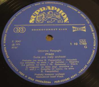 LP Prague Chamber Orchestra: Ptáci / Botticelliovský Triptych