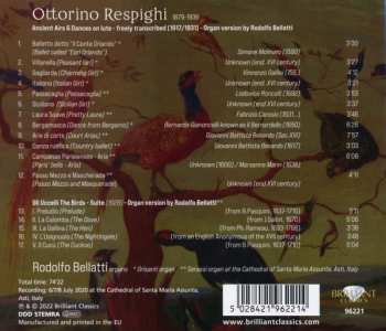 CD Ottorino Respighi: Ancient Airs & Dances, Suite "The Birds" (Transcriptions For Organ)