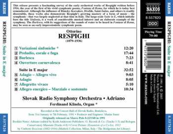 CD Ottorino Respighi: Suite In E Major ● Variazioni Sinfoniche ● Preludio, Corale E Fuga