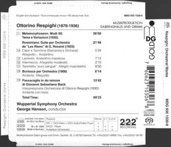 SACD Ottorino Respighi: Metamorphoseon Modi XII / Burlesca / Passacaglia In Do Minore