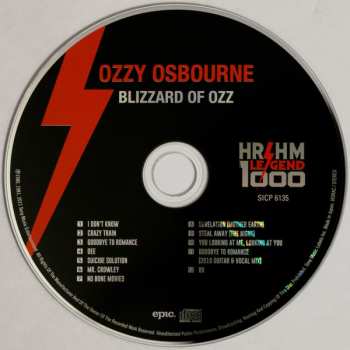 CD Ozzy Osbourne: Blizzard Of Ozz = ブリザード・オブ・オズ～血塗られた英雄伝説