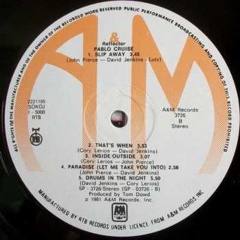 LP Pablo Cruise: Reflector