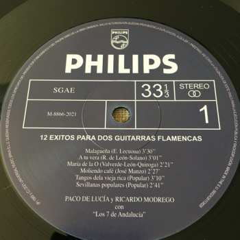 LP Paco De Lucía: 12 Exitos Para Dos Guitarras Flamencas