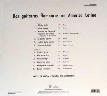 LP Paco De Lucía: Dos Guitarras Flamencas En America Latina