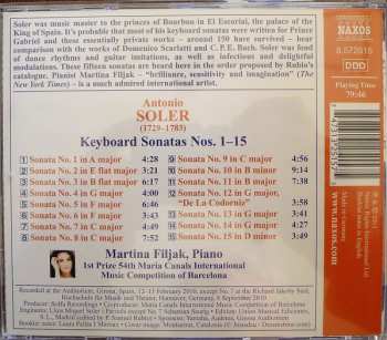 CD Padre Antonio Soler: Keyboard Sonatas Nos. 1-15