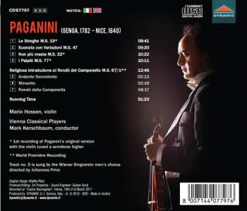 CD Niccolò Paganini: Le Streghe; I Palpiti; Non Più Mesta