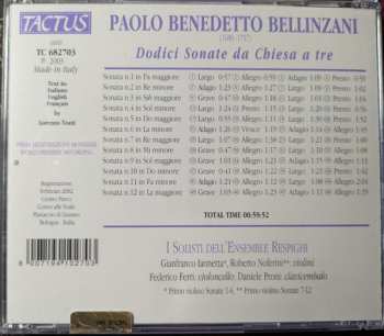 CD Paolo Benedetto Bellinzani: Dodici Sonate Da Chiesa A Tre
