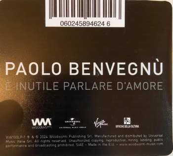 LP Paolo Benvegnù: È Inutile Parlare D'Amore