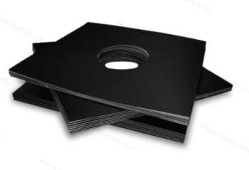 Hi-Fi Papírový obal na LP se středovými otvory černý