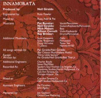 CD Pat Benatar: Innamorata