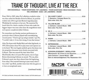 CD Pat LaBarbera / Kirk MacDonald Quintet: Trane Of Thought - Live At The Rex