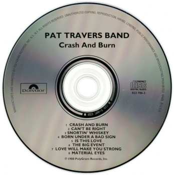 CD Pat Travers Band: Crash And Burn
