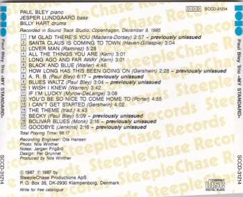 CD Paul Bley Trio: My Standard