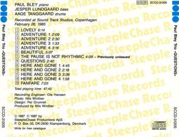 CD Paul Bley Trio: Questions