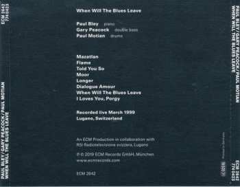 CD Paul Motian: When Will The Blues Leave