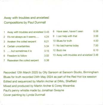CD Paul Dunmall: Away With Troubles And Anxieties!