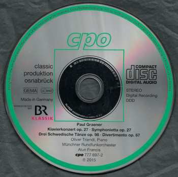 CD Münchner Rundfunkorchester: Orchestral Works III Piano Concerto • Sinfonietta • Divertimento • Swedish Dances