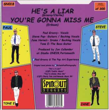 SP Paul Groovy & The Pop Art Experience: He's A Liar / You're Gonna Miss Me LTD | NUM
