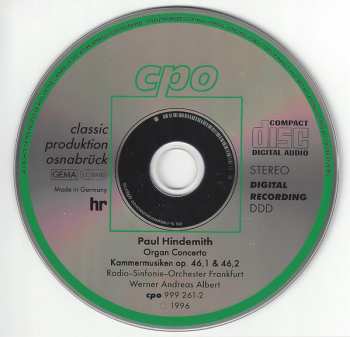 4CD/Box Set Paul Hindemith: Complete Orchestral Works 3