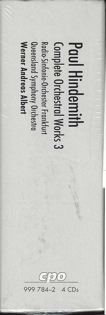 4CD/Box Set Paul Hindemith: Complete Orchestral Works 3