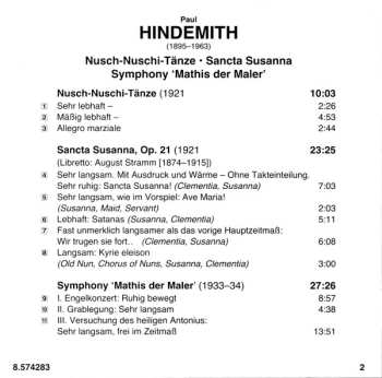 CD Paul Hindemith: Hindemith: Symphony 'Mathis Der Maler' / Nusch-Nuschi Tänze • Sancta Susanna
