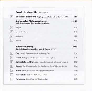 CD Paul Hindemith: Mainzer Umzug ∙ Symphonische Metamorphosen