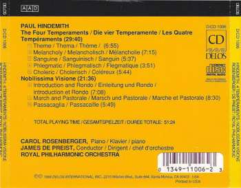 CD The Royal Philharmonic Orchestra: The Four Temperaments, Nobilissima Visione