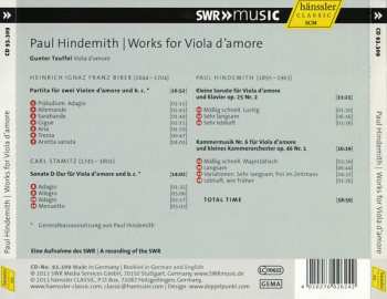 CD Paul Hindemith: Works For Viola d'Aamore
