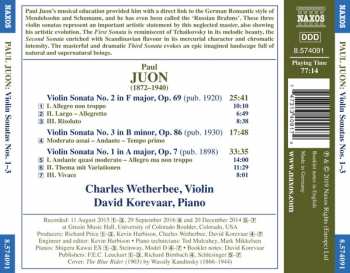 CD Paul Juon: Violin Sonatas Nos. 1–3