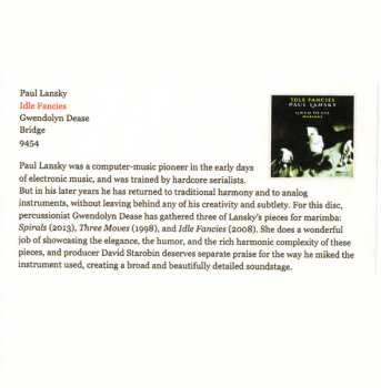 CD Paul Lansky: Idle Fancies: Music For Marimba