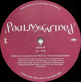 LP Paul McCartney: Chaos And Creation In The Backyard