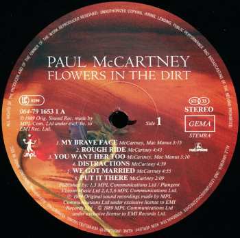 LP Paul McCartney: Flowers In The Dirt