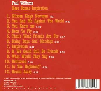 CD Paul Williams: Here Comes Inspiration
