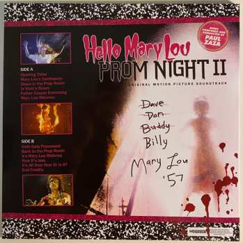 LP Paul Zaza: Hello Mary Lou: Prom Night II (Original Motion Picture Soundtrack) LTD | CLR