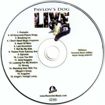 CD Pavlov's Dog: Live And Unleashed