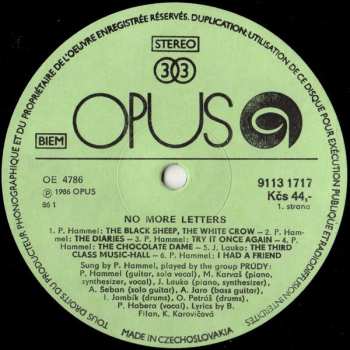 LP Pavol Hammel: No More Letters