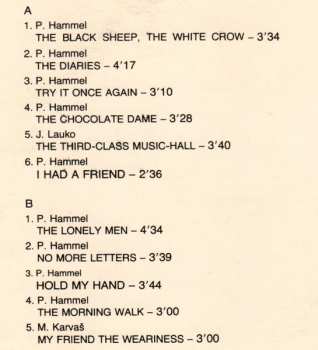 LP Pavol Hammel: No More Letters