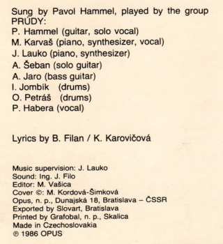 LP Pavol Hammel: No More Letters