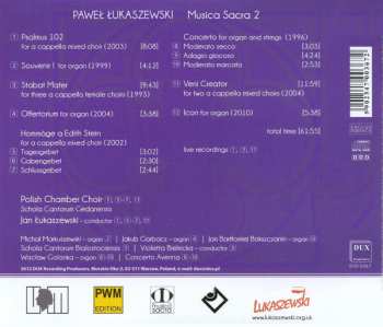 CD Polski Chór Kameralny Schola Cantorum Gedanensis: Musica Sacra 2: Veni Creator, Stabat Mater, Organ Concerto
