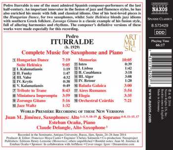 CD Pedro Iturralde: Complete Music For Saxophone And Piano