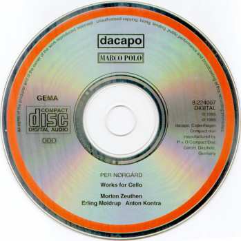 CD Per Nørgård: Works For Cello