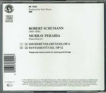 CD Robert Schumann: Davidsbündlertänze, Op. 6; Fantasiestücke, Op. 12