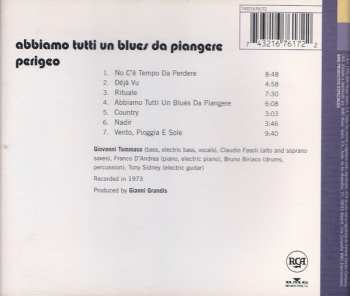 CD Perigeo: Abbiamo Tutti Un Blues Da Piangere