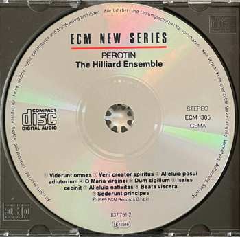 CD The Hilliard Ensemble: Perotin