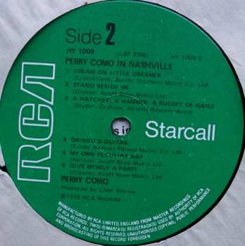 LP Perry Como: Perry Como In Nashville