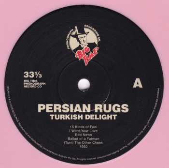 2LP The Persian Rugs: Turkish Delight CLR