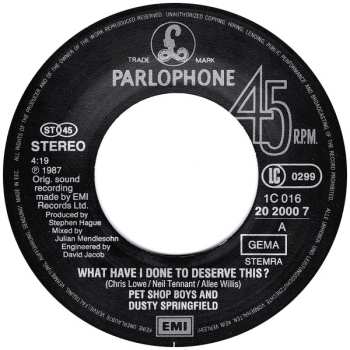 SP Pet Shop Boys: What Have I Done To Deserve This?